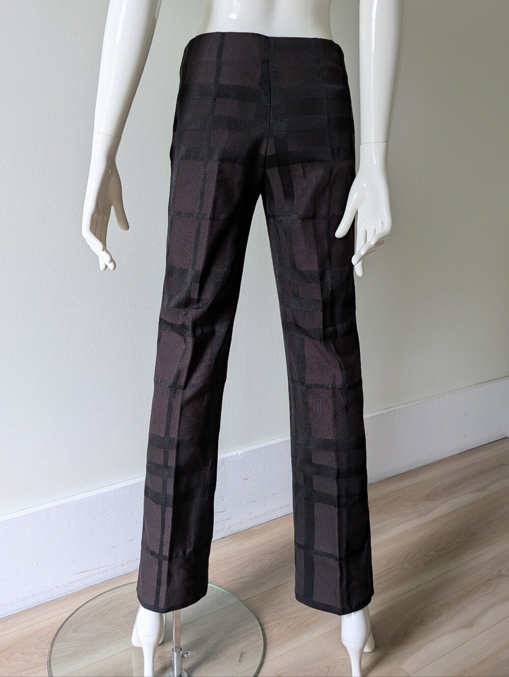 Vintage Burberry London Overdyed Plaid Trousers/Pants - Made In Italy - Sz 4 - Picture 8 of 17
